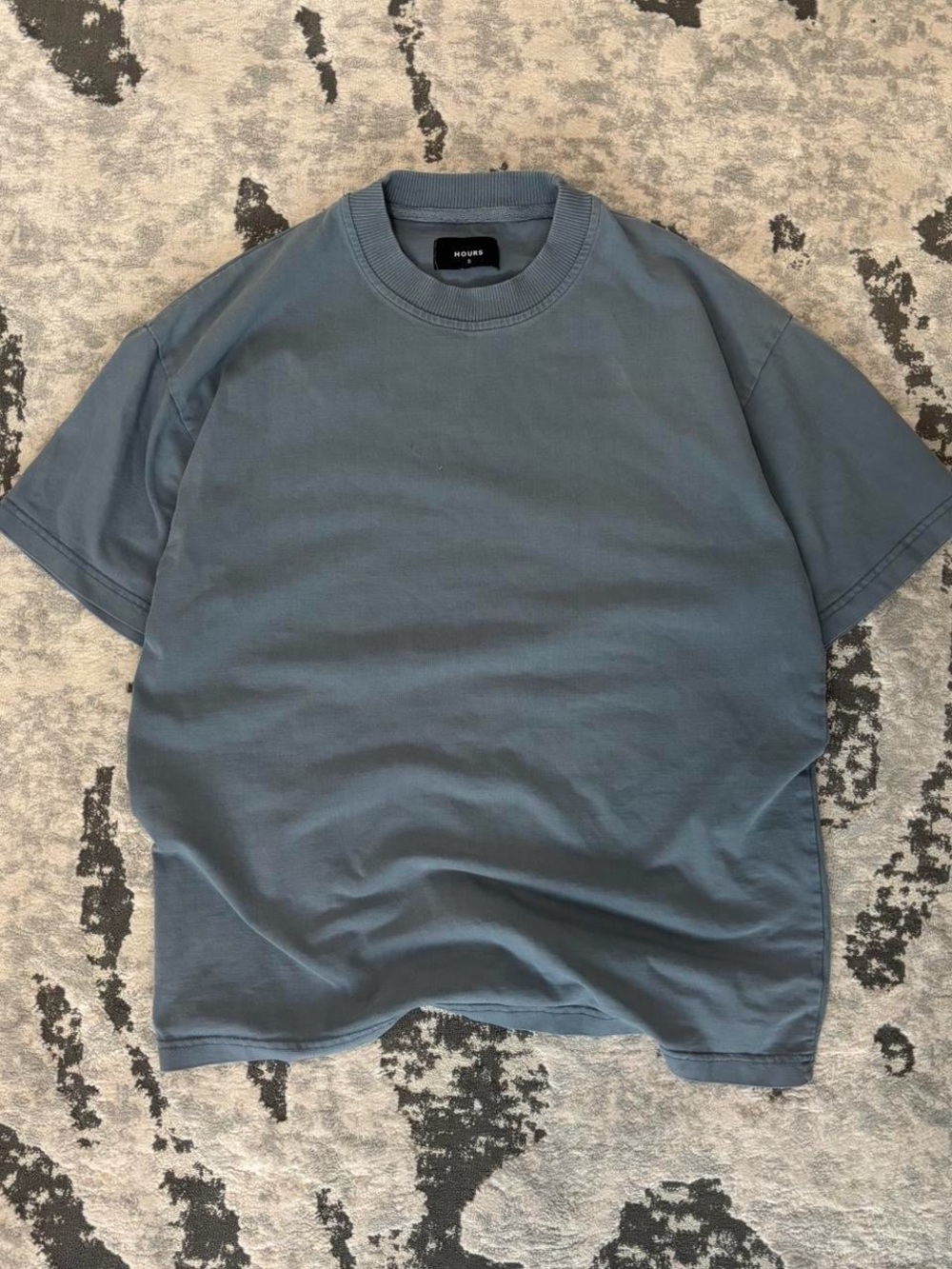 Hours Men's Washed Slate Crewneck Short-Sleeve Tee